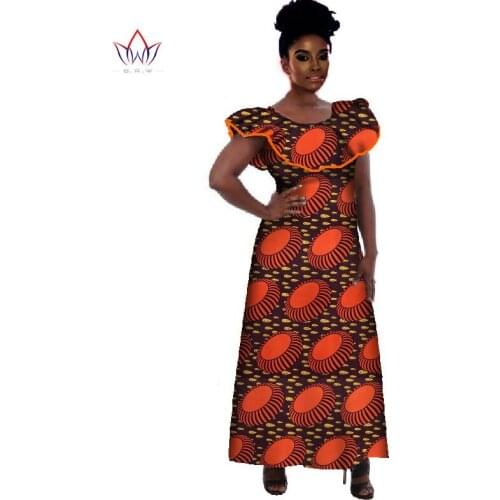 Bintarealwax Wholesale Traditional African Dresses For Women Maxi Size Long Dress Bazin Riche African Dresses for Women WY226