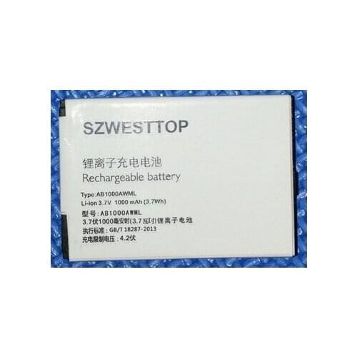 SZWESTTOP original AB1000AWML battery For philips F533 X332 E320 cellphone A20VDP/3ZP AB1000AWMT Batterie for XENIUM smart phone