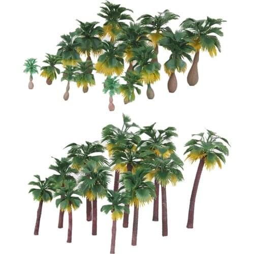 Palm Trees HO O N Z Scale 27Pcs Architectural Model Tree Railroad RR Layouts
