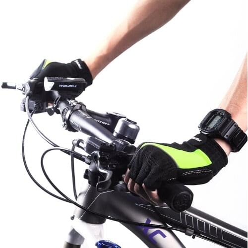 WINMAX Lycra Cycling Gloves Anti-slip Anti-sweat Men Women Half Finger Breathable Anti-shock Sports MTB Bicycle Riding Glove