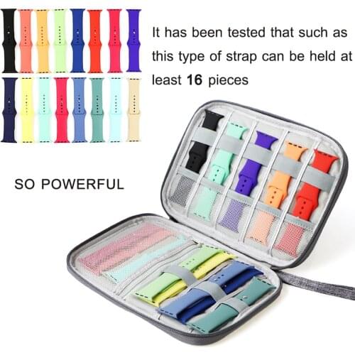Portable Watchband Storage Case Watch Travel Pouch Organizer For Apple Samsung Huawei Suunto Watch band Box Watch Strap Bag