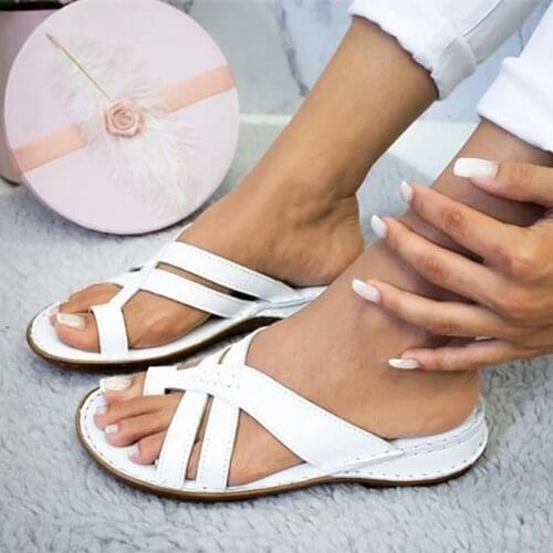 New Gladiator Women Sandals Summer Sandals For Women Beach Shoes Low Heels Wedges Shoes Women Flip Flops Flat Sandalias Mujer