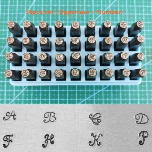 Steel Metal Stamp Punch Tools 36pcs/set Number Letter Alphabet DIY Jewelry Gold Silver Custom LOGO Name Leather Stamps Puncher