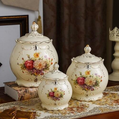 Wedding decoration Sealed pot ceramics storage tank grain miscellaneous grains tea cans pickles jars kitchens candy cans