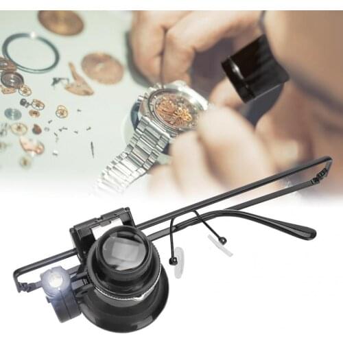 20X Glasses Type Eye Magnifier Tool Magnifying Glass Loupe Lens Watch Repair Accessory Single Glasses Watch Parts Repair Tools