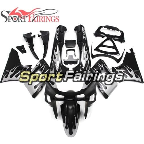 Motorcycle Injection Fairings For Kawasaki ZZR400 ZZR-400 Year 1993 - 2007 ABS Plastic Fairings Kit Covers Black Silver Flames
