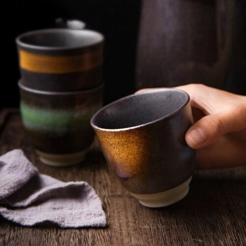Japanese Underglazed Hand-painted Teacup Ceramic Tea Water Cup 150ml Restaurant Household Retro Wine Coffee Cup