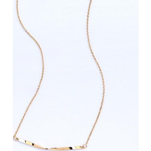 Twist Curve Smile Pendant Necklace for Women Girls Choker Necklace Chain 2021 Trendy Dating Jewelry Collier Femme Wholesale