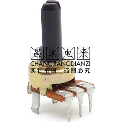 1 Piece 1212 Type B104 Mono B100K Fever Audio Speaker Amplifier Volume Rotary Potentiometer 15MM Half Axis 3 Feet