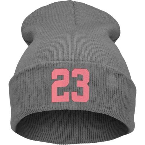 1pc Hat High Quality 23 Sports Very Cold Casual Beanies For Men Women Fashion Knitted Winter Hat Hip-hop Skullies Hat