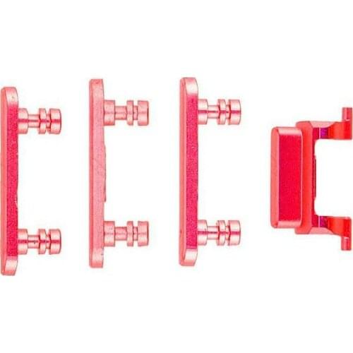 10Sets/lot Silver/Black/Noeo Black/Gold/Rose Gold/Red Color Volume Key Switch Power Lock Side Button Set for Apple iPhone 7