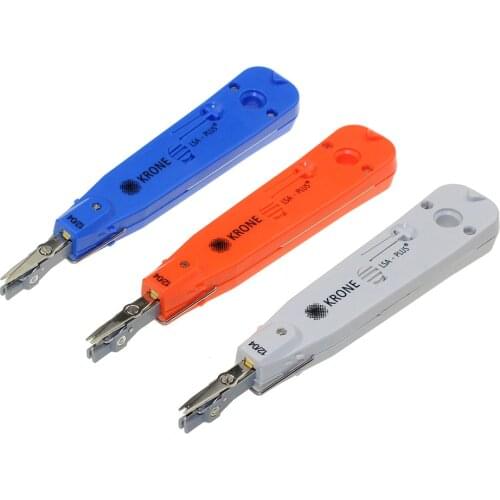 3PCS Portable KRONE LSA-Plus Punch Down Tool Kit With Sensor For Telecom Phone Wire RJ11 Ethernet LAN Network Cat5 RJ45 Cable