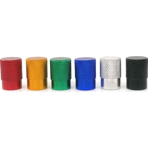 40pcs Cylinder Knurling Aluminum Tire Valve Stem Caps for Car Bike Motorcycle for US Valve Car-styling Parts Accessories