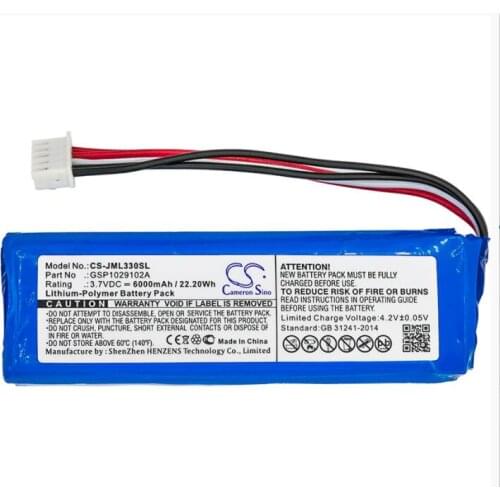 Cameron Sino 6000mAh battery for JBL Charge 3 GSP1029102A Speaker Battery