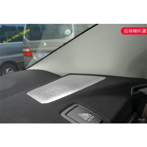 Lapetus Accessories Rear Seat Stereo Speaker Audio Sound Cover Trim Fit For BMW 5 Series G30 530I 2017 - 2021 Stainless Steel