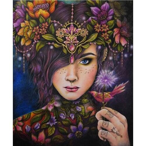 DIY Diamond Painting 3D Abstract Art woman flower Square Round Drill Diamond Embroidery Mosaic Home Decoration Cross stitch