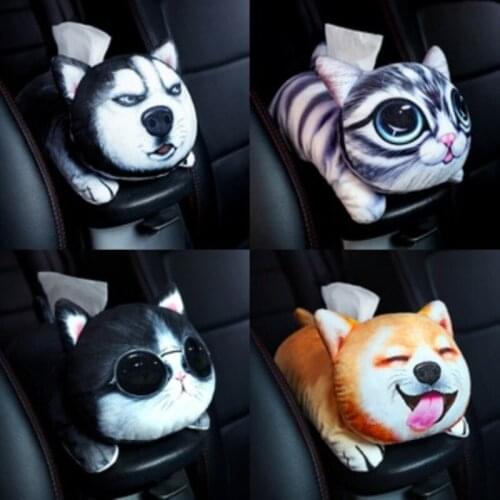 Cute Animals Styles Car Tissue Box For Toyota Corolla Vauxhall Volvo V70 Suzuki Pontiac Creative Cartoon Paper Napkin Organizer