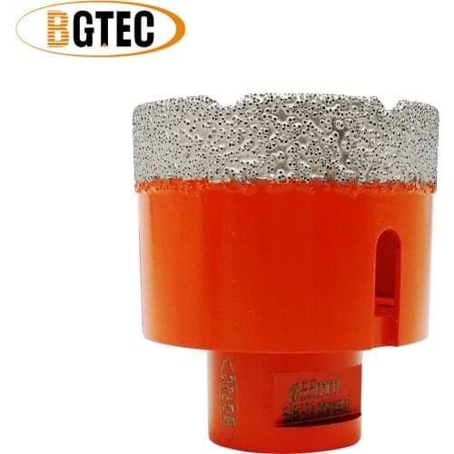 BGTEC 1pc 55mm Vacuum brazed Porcelain Ceramic Tile drill core bit granite marble Diamond drilling drill bit Hole saw Crown