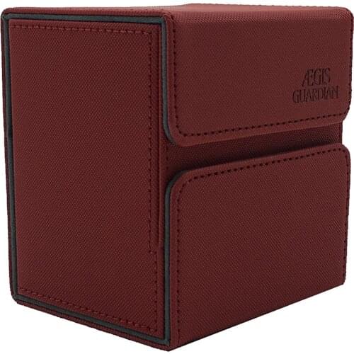 100+ TCG Deck Case for Magic/Pokemon/YuGiOh Card Box Dices : Wine Red