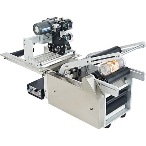 Round Bottle Labeling Machine Coder Semiautomatic Labeling Machine Label Manual Labeling Machine High Precision Easy to Operate