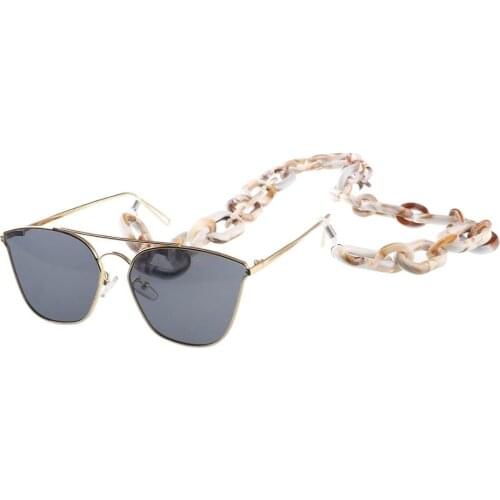 JGL008 2020 latest design Resin Acrylic Plastic Leopard Glasses Chain Retro Fashion sunglasses Chain Europe charm women jewelry