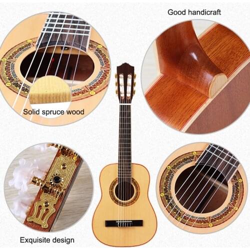 Full solid wood solid rotten acoustic guitar with free hard case 41inch hand-made high gloss guitarra