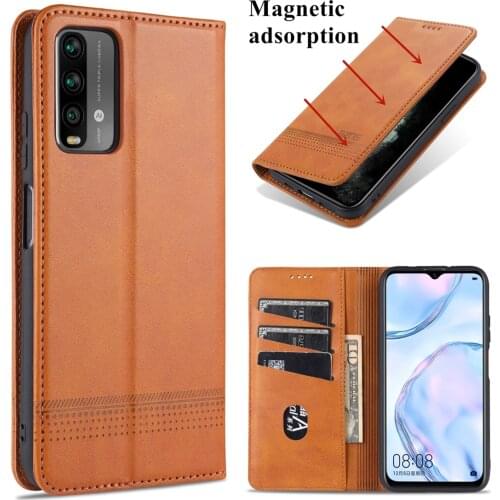 Deluxe magnetic adsorption leather case for Xiaomi POCO M3 / Pocophone POCO M3 flip cover wallet protective case capa fundas