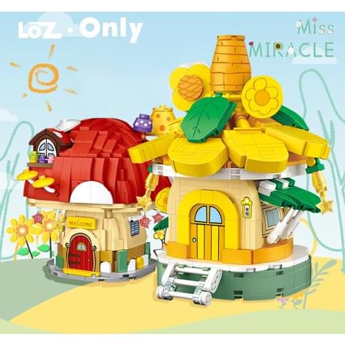LOZ Mini Building Blocks toy Mushroom Room Small Flower Room Sunflower Room Small particles assembled educational Miss Miracle