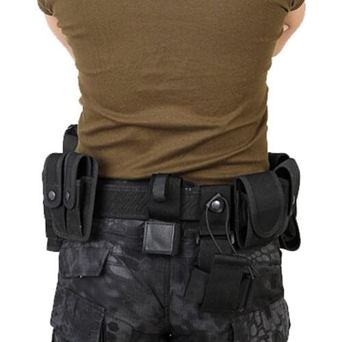 Nylon Waist Belt Bag Pouch Sets for Police Outdoors Sports Patrol Guard