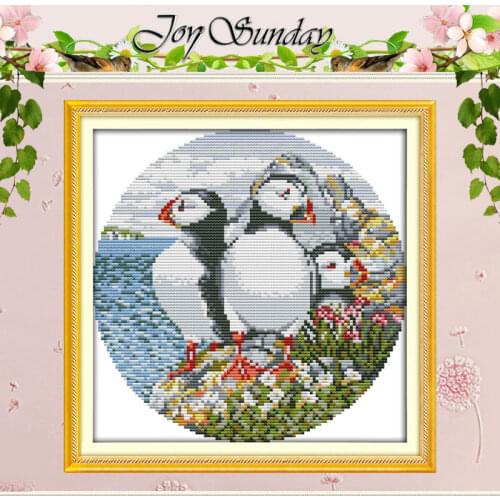NEW!! Three Penguins Counted Cross Stitch 11CT 14CT Cross Stitch animals Cross Stitch Kits Embroidery for Home Decor Needlework