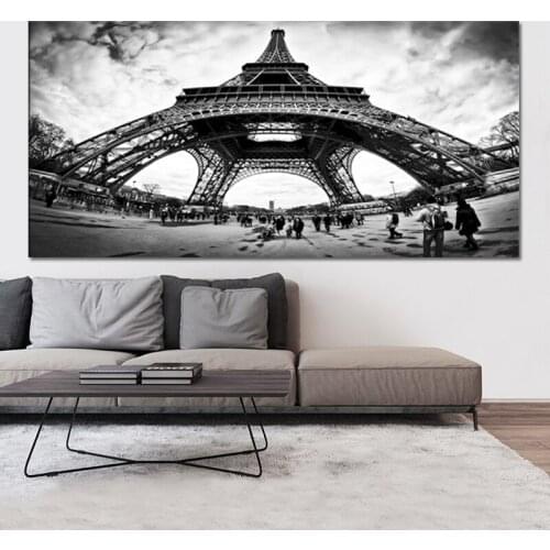 Large Size New Angle Paris Tower Poster Print Modern Famous France Landscape Canvas Painting Wall art Pictures for Living Room