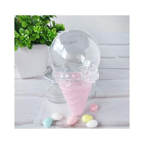 24PCS Creative Ice Cream Shape Plastic Candy Box Baby Birthday Baby Shower Personality Gift box Chocolate box