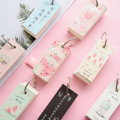 Simple small fresh and portable English mini iron ring loose leaf Word Book Pocket Notebook