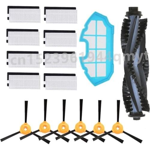 Replacement Kit for EcoVacs Deebot 600 601 605 710 711 Robotics Vacuum Cleaner Parts Roller Main Brush Hepa Filters Side Brush