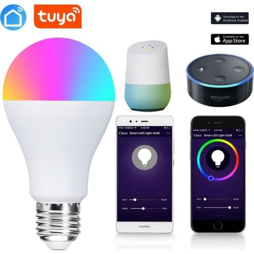 New E27/E26/B22 WiFi Smart Light Bulb switch Dimmable,Multicolor,RGBWW LED Lamp,Compatible with Alexa and Google Assistant