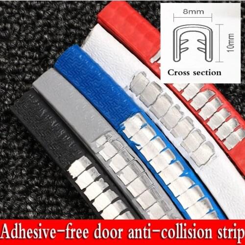 Universal U Type Car Door Protection Edge Guards Trim Styling Moulding Scratch Protector Strip Rubber Automobile Door Stickers