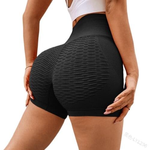 Women Yoga Shorts Solid Color High Waist Ladies Sports Leisure Hip Lift Tight Sexy Fashion Fitness Mini-shorts 2021 New