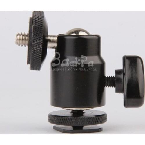 1/4 Screw mini tripod ball head ball head flash hot shoe adapter holder for digital camera mini camcorder