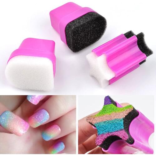 1pcs Hollow Sponge Nail Stamper Head Sponge Holder for Gradient Nail Art Manicure