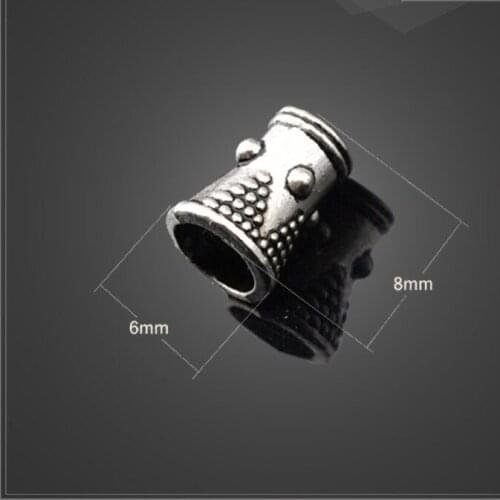 High quality 10 PCS/Lot 6mm*8mm antique silver plated small metal diy handmade Small conical nut charms