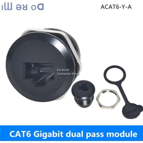 10pcs/lot Round type RJ45 CAT6 Gigabit type 6 straight through network port base dustproof CAT6 socket