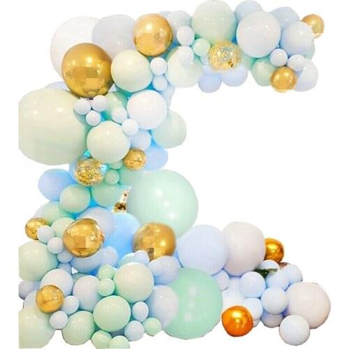 2Sets Net red macarone balloon chain combination,DIY party decoration,Birthday wedding party background wall decoration balloon