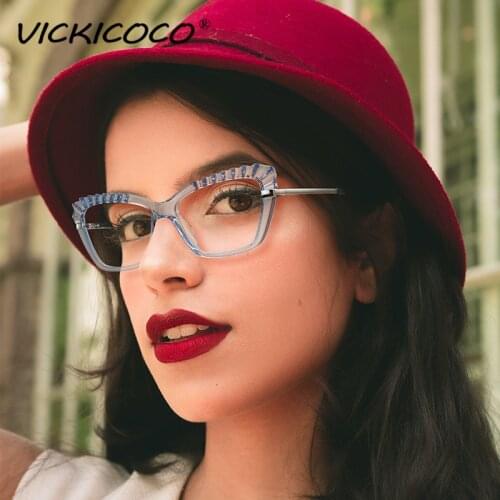 2021 New Cat Eye Glasses Frames Women Vintage Anti Blue Light Optical Computer Glasses For Men Oculos De Grau Feminino Armacao