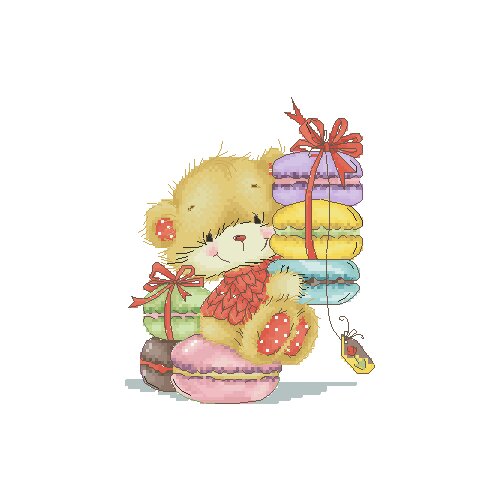 6-MM Gold Collection Counted Cross Stitch Kit Cross stitch RS cotton with cross stitch Little Bear for Makaron