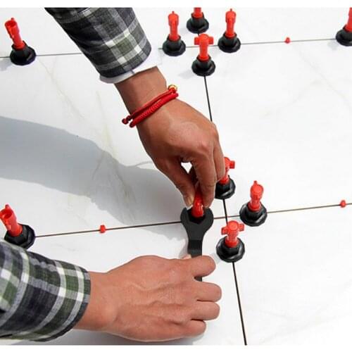 75PCS Tile Leveler Locator Kit Horizontal Wedge Tile Leveler Plier Leveling Adjustable System for Flooring Wall Tile Spacers