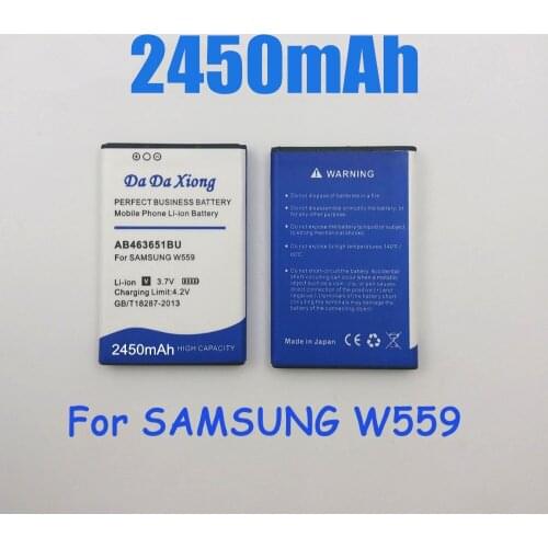 2450mAh AB463651BU AB463651BE Battery for Samsung S7070 S5608 S3370 L700 w559 S5628 C3222 F400 M7500 M7600 S3650 S3830 S5600