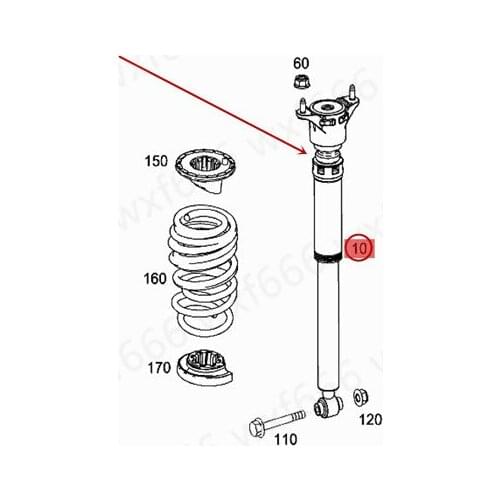 Car Rear pillar Rear shock absorber Suitable for CLA 200mer ced es-be nzCLA 220 CLA 180 CLA 250 Rear shock absorber 1563200931