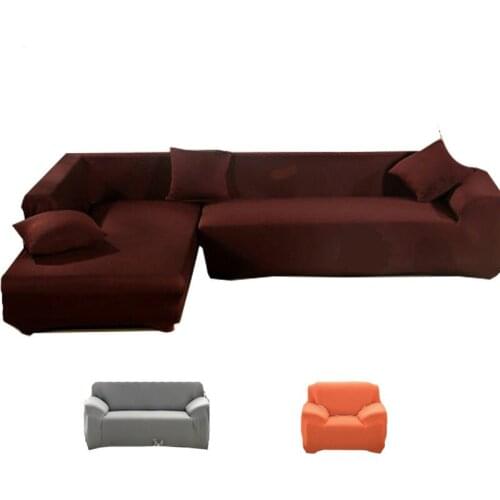 Covers on the sofa armchairs couch cover fabric soild slipcover elastic Corner sofa cover l shaped stretch furniture sofa cover