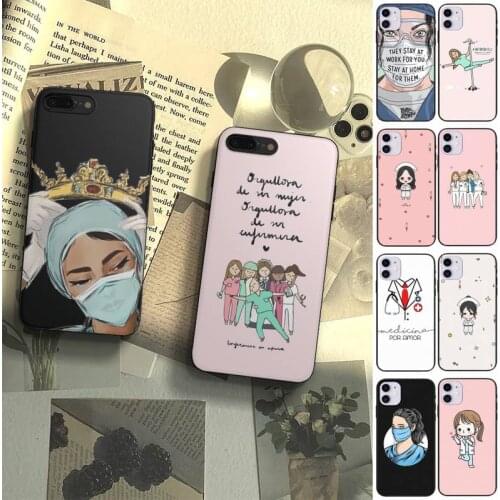 Spain Cartoon Medicine Doctor Nurse Phone Case Fundas Shell Cover For Samsung A51 A52 A71 A72 A80 A91 A20E A32 A31 A21 A11