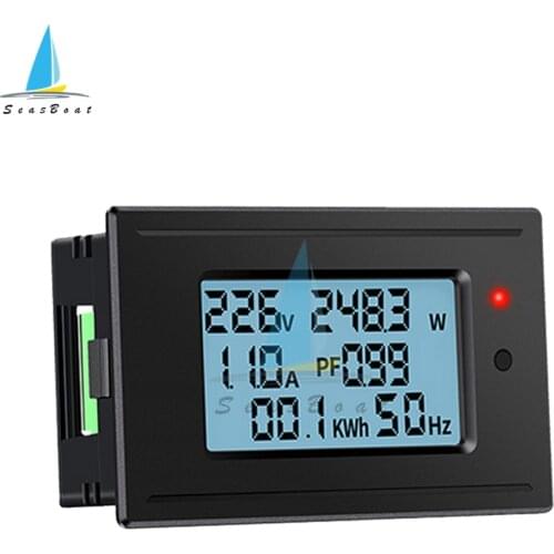 Digital Voltmeter Ammeter AC 5A/10A/20A/100A Power Electricity Meter 1100W/2200W/4400W/22000W HD Display Voltage Current Meter